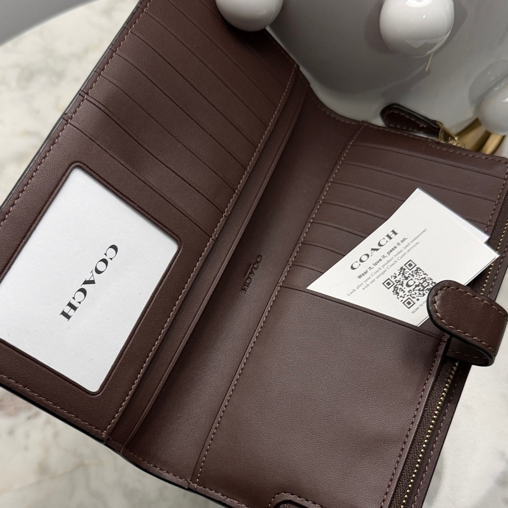 Coach Dark Brown Leather Wallet - Picture 2 of 4